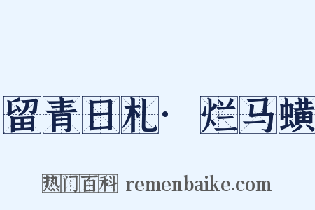 留青日札·烂马蟥是什么意思的图片